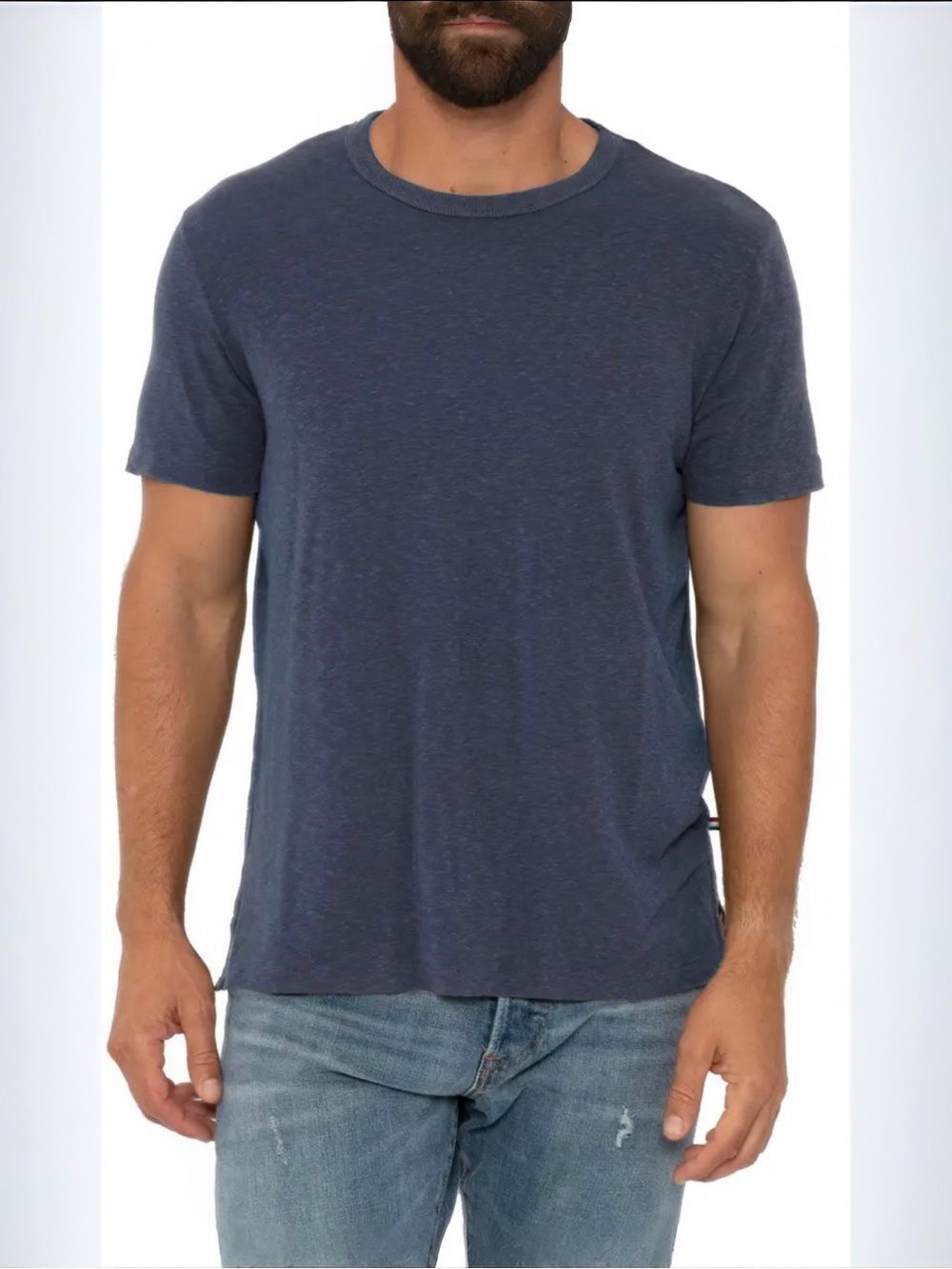 Sol Angeles Slub  Cotton Blend Crewneck Short Sleeve T-Shirt | Navy | Small